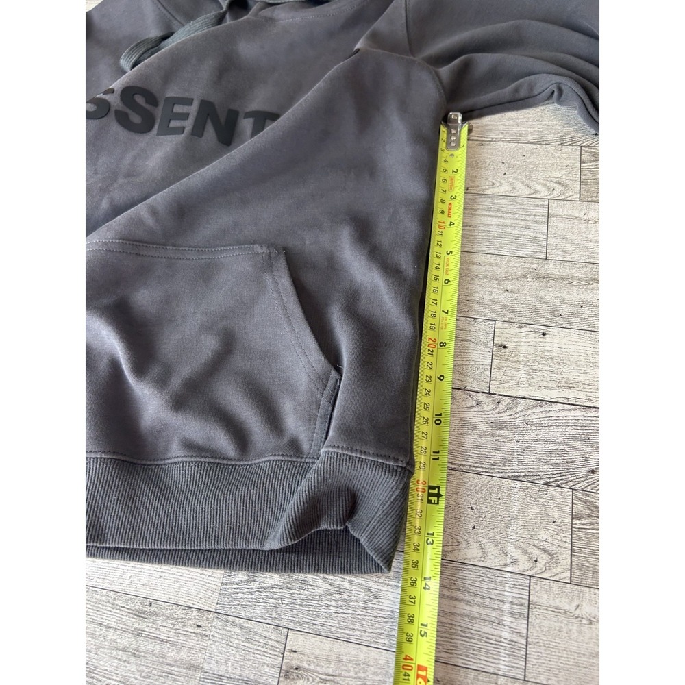 Fear of God Essentials Dark Gray Hoodie Pullover Cotton Logo Long Sleeve SMALL - Picture 8 of 11